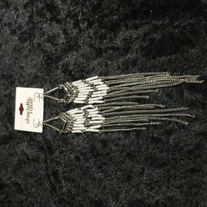 Charlotte Russe silver earrings, NWT
